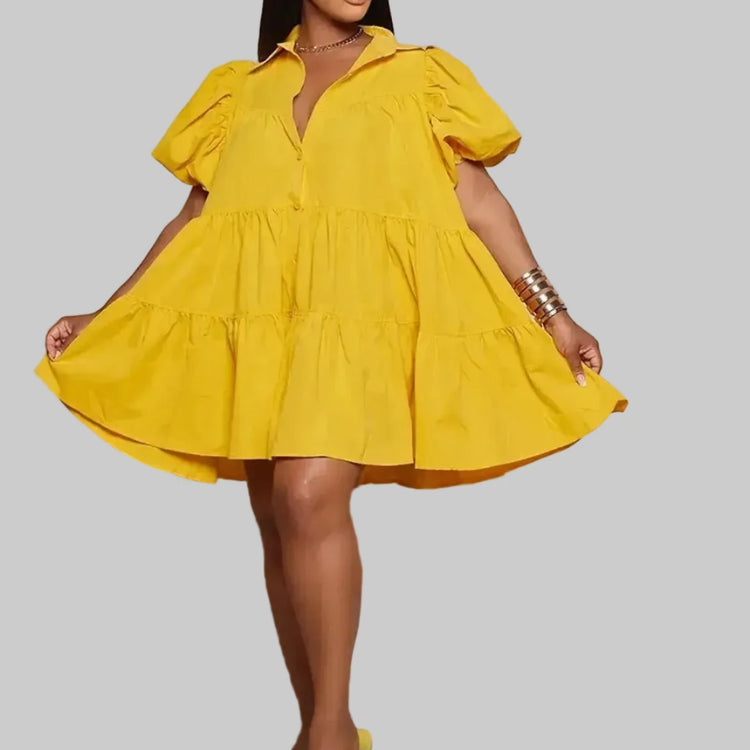 2025 Plus Size Womens Clothing Cute Dress for Women Dress Shirt Solid Dress Plus Size Set S-3XL