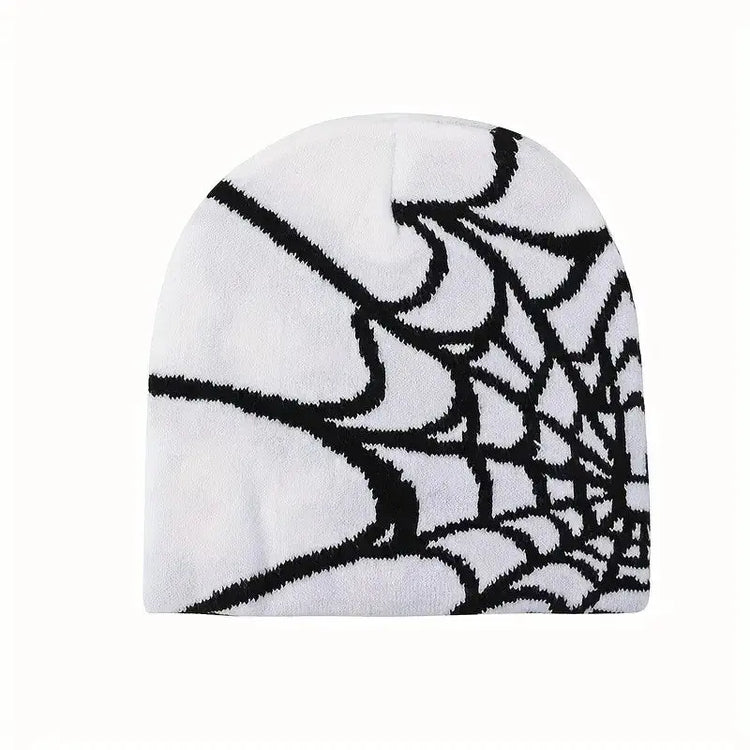 LUXEHAEVEN Spider Web Pattern Knit Hat | Unisex