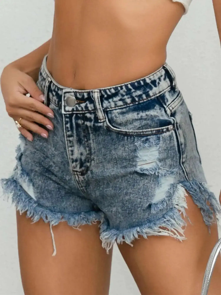 LUXEHAEVEN High Waisted Denim Shorts for Women