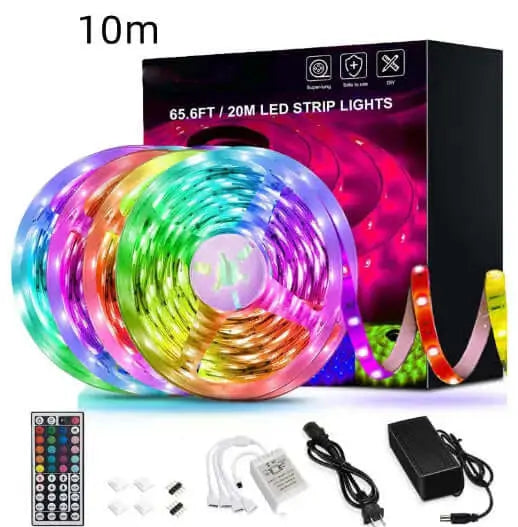 LUXEHAEVEN LED Strip Lights Lamp 5050 RGB Flexible Tape Diode 5M Controller Room Decor TV Computer BackLight LuxeHaeven