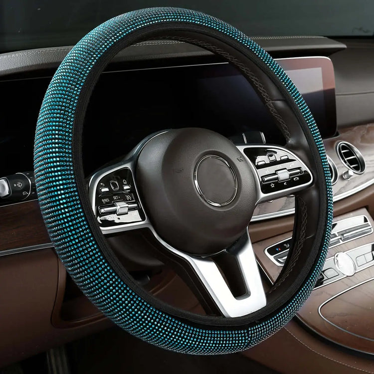 LUXEHAEVEN Luxury Bling Steering Wheel Cover - Stretch Fit
