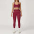 LUXEHAEVEN Contrast-color Brushed Yoga Set With Dual Shoulder Straps LuxeHaeven