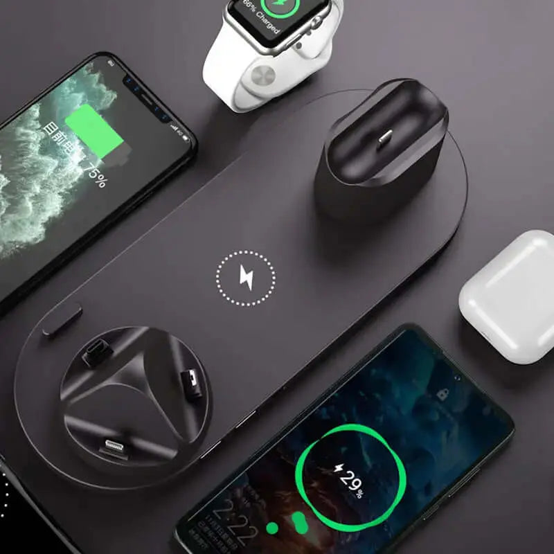 LUXEHAEVEN Wireless Charger For IPhone Fast Charger For Phone Fast Charging Pad For Phone Watch 6 In 1 Charging Dock Station LuxeHaeven