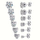 LUXEHAEVEN Sparkling Titanium Steel Earrings