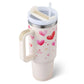 LUXEHAEVEN 40 Oz Tumbler With Handle Straw Insulated, Stainless Steel Spill Proof Vacuum Coffee Cup Tumbler With Lid Tapered Mug Gifts For Valentine Lover Suitable For Car Gym Office Travel LuxeHaeven