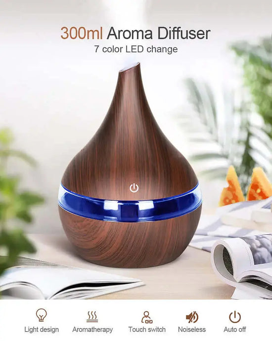 LUXEHAEVEN LED Essential Oil Diffuser LuxeHaeven