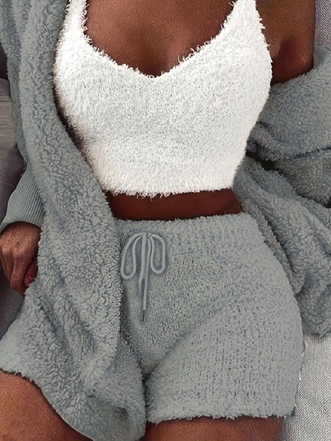 LUXEHAEVEN Warm Fuzzy Pajama Set for Ultimate Comfort