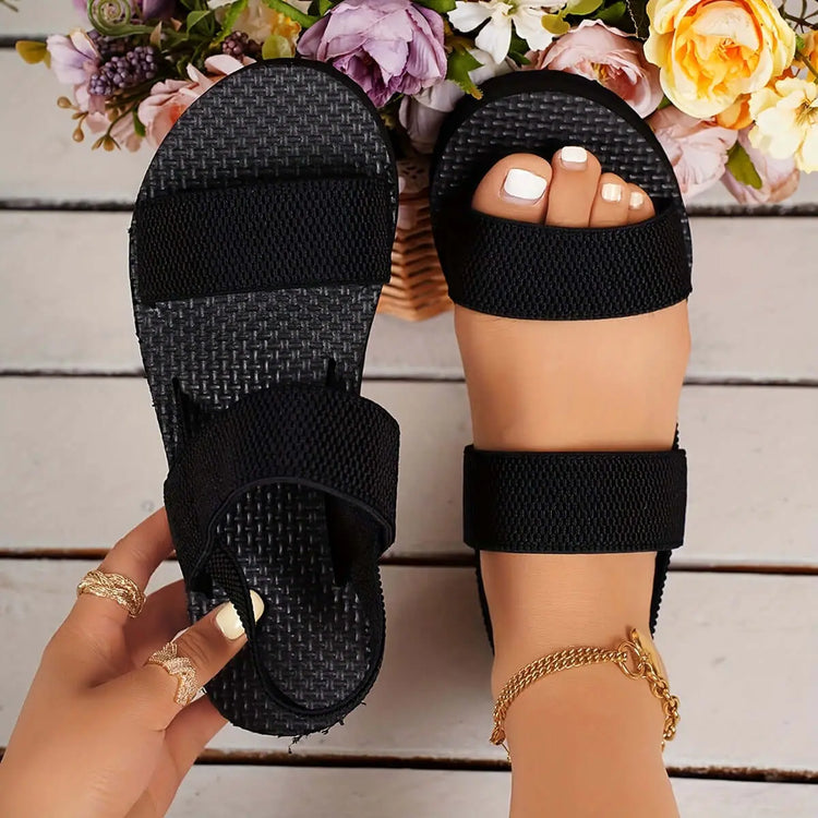 Casual Lightweight Solid Color Sandals - Women&