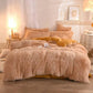 LUXEHAEVEN Luxury Thick Fleece Duvet Cover Queen King Winter Warm Bed Quilt Cover Pillowcase Fluffy Plush Shaggy Bedclothes Bedding Set Winter Body Keep Warm LuxeHaeven