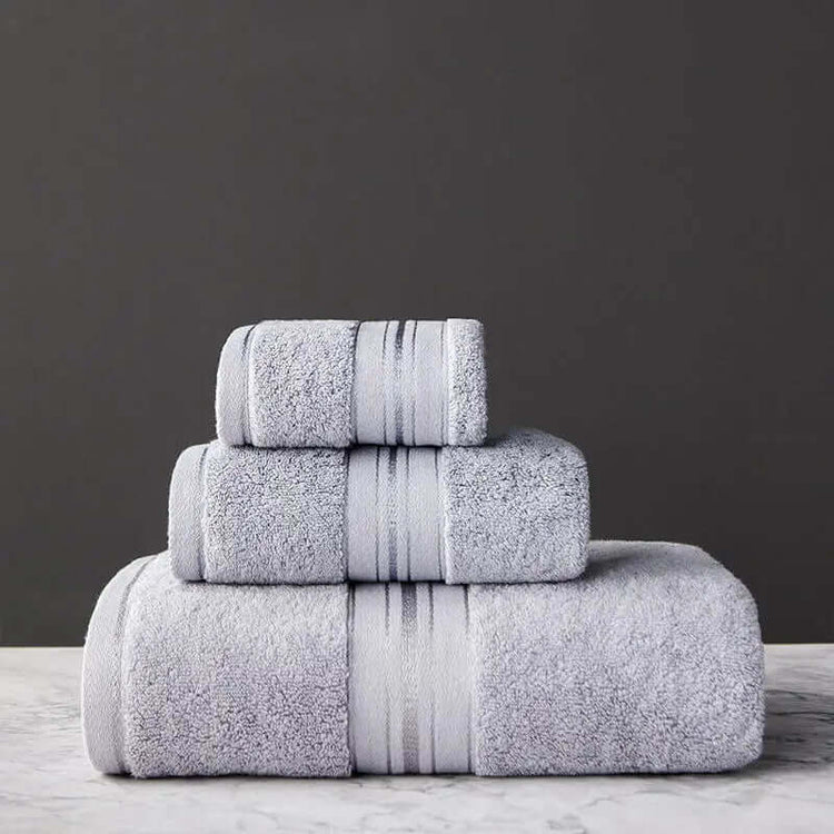LUXEHAEVEN Pure Color Thick Cotton Bath Towel Set Towel Set Increased Pure Cotton Beach Towel Beauty Salon Bath Towel LuxeHaeven