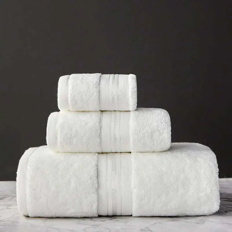 LUXEHAEVEN Pure Color Thick Cotton Bath Towel Set Towel Set Increased Pure Cotton Beach Towel Beauty Salon Bath Towel LuxeHaeven