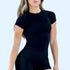 LUXEHAEVEN Figure-flattering Seamless Knit Short-sleeve Top For Fitness And Yoga LuxeHaeven