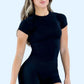 LUXEHAEVEN Figure-flattering Seamless Knit Short-sleeve Top For Fitness And Yoga LuxeHaeven