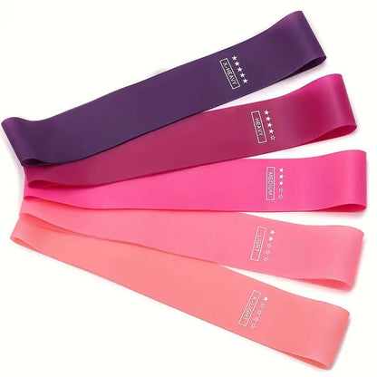 LUXEHAEVEN 5pcs Purple Resistance Bands for Fitness Training