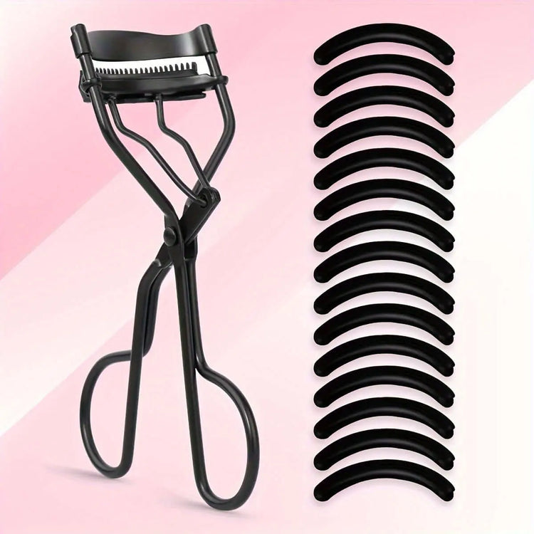 LUXEHAEVEN Eyelash Curler & 15 Pads - Perfect Curling Tool