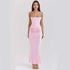 LUXEHAEVEN Slim Tube Top Long Dress Sexy Fashion Bandeau Backless Party Evening Dresses For Women Clothing LuxeHaeven