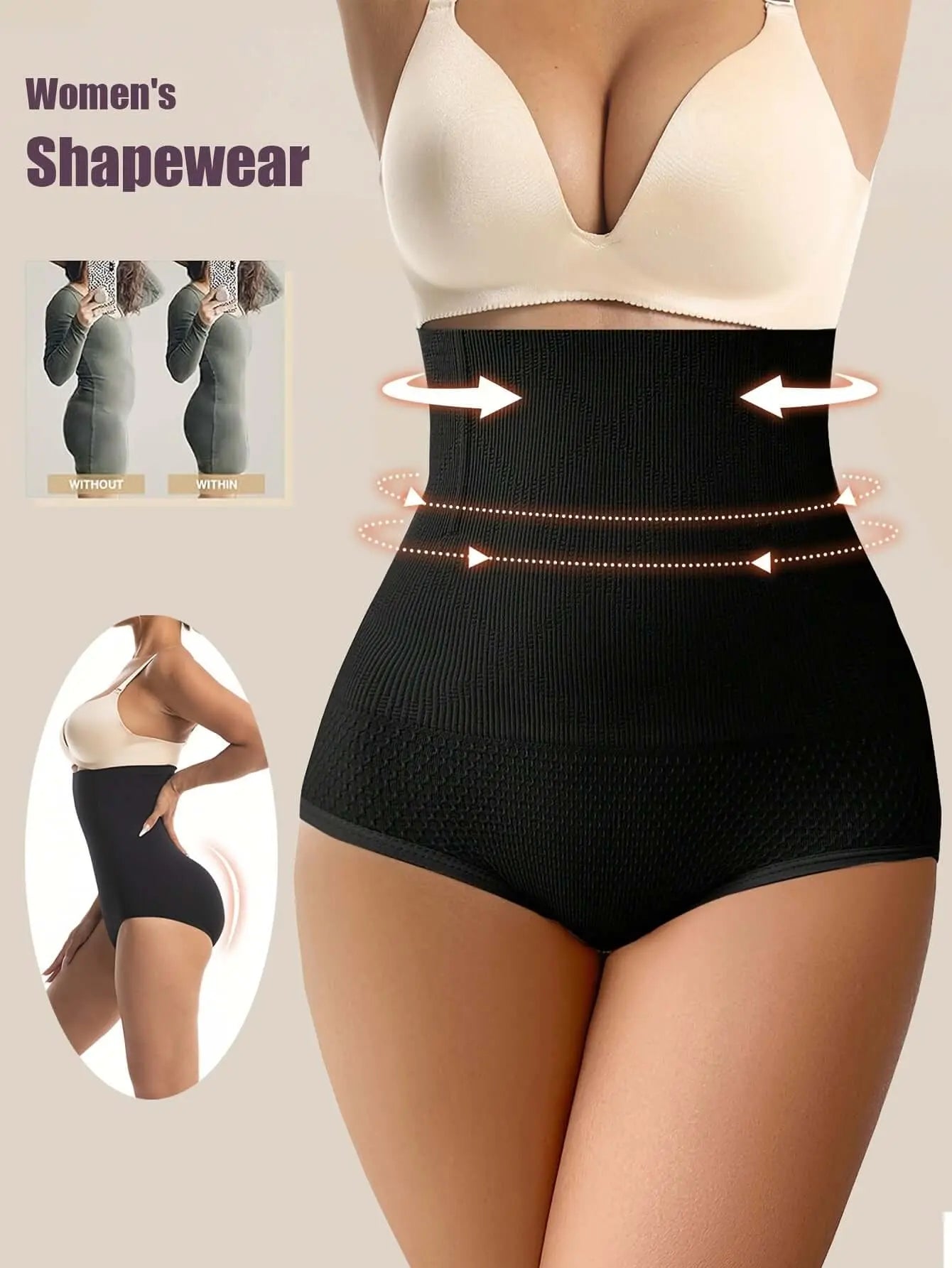 LUXEHAEVEN High Waist Shaping Panties for Ultimate Control