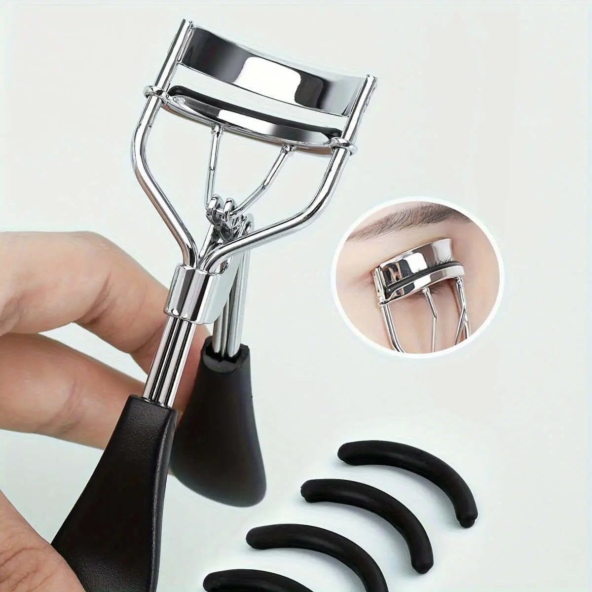 LUXEHAEVEN Eyelash Curler & 15 Pads - Perfect Curling Tool