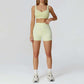 LUXEHAEVEN Contrast Color Brushed Yoga Suit Double-shoulder Strap High-grade Sports Workout Clothes LuxeHaeven