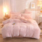 LUXEHAEVEN Luxury Thick Fleece Duvet Cover Queen King Winter Warm Bed Quilt Cover Pillowcase Fluffy Plush Shaggy Bedclothes Bedding Set Winter Body Keep Warm LuxeHaeven