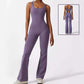 LUXEHAEVEN Women Sleeveless Flare Jumpsuits Fitness Yoga Long Pants LuxeHaeven