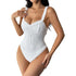 LUXEHAEVEN New Lace Ruffle-Trimmed Bodysuit