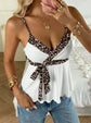 LUXEHAEVEN Womens Wave-Edged Lace-Up Tank Top Slimming Outerwear Sleeveless LuxeHaeven