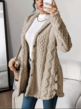LUXEHAEVEN Warm Hooded Cardigan Coat