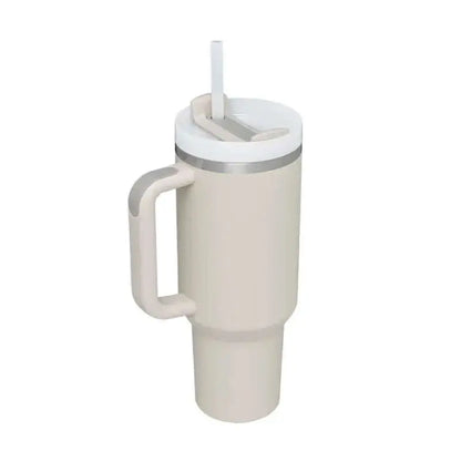 LUXEHAEVEN 40 Oz Tumbler With Handle Straw Insulated, Stainless Steel Spill Proof Vacuum Coffee Cup Tumbler With Lid Tapered Mug Gifts For Valentine Lover Suitable For Car Gym Office Travel LuxeHaeven