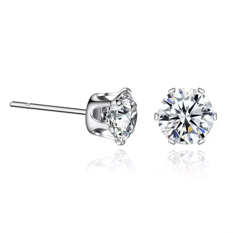 LUXEHAEVEN Sparkling Titanium Steel Earrings