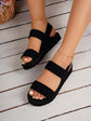 Casual Lightweight Solid Color Sandals - Women&