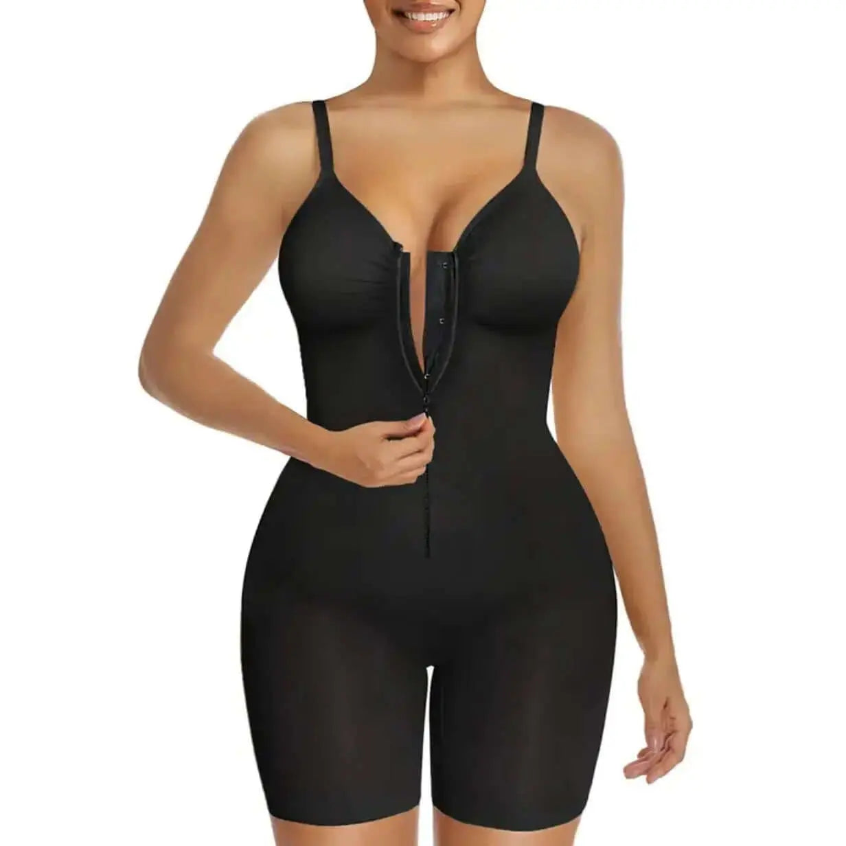 LUXEHAEVEN Shapewear For Women Tummy Control Bodysuits Zip-Up Comfort Ultra Stretch Fabric Customizable Fit Breathable Mesh Design Comfortable Fit LuxeHaeven