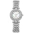 LUXEHAEVEN 2pcs Luxury Fashion Women Watch Set Silver Strap Ladies Quartz Wristwatch Alloy Bracelet For Ladies Jewelry Set LuxeHaeven