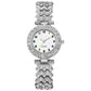 LUXEHAEVEN 2pcs Luxury Fashion Women Watch Set Silver Strap Ladies Quartz Wristwatch Alloy Bracelet For Ladies Jewelry Set LuxeHaeven
