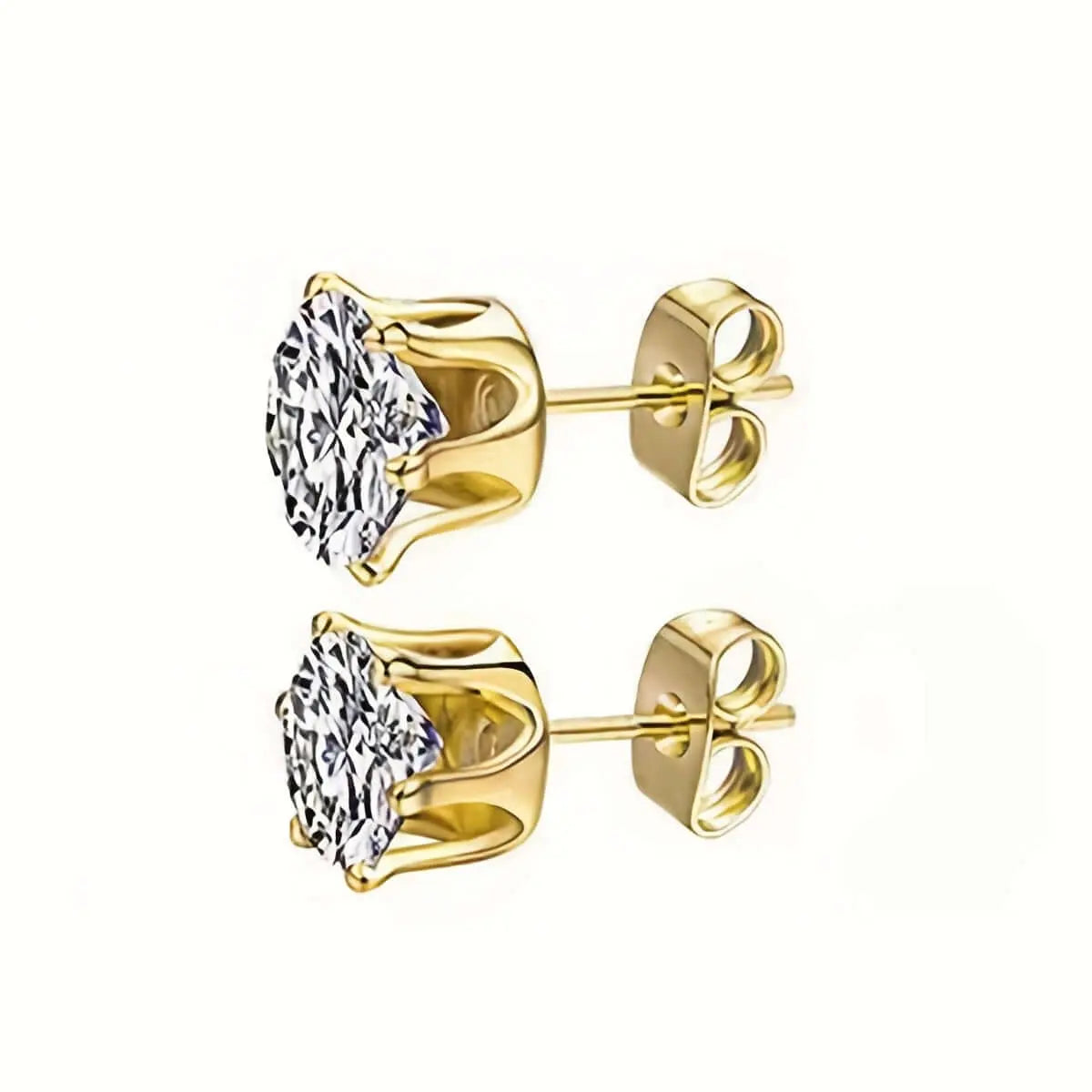 LUXEHAEVEN Sparkling Titanium Steel Earrings