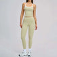 LUXEHAEVEN Nude-Feel Yoga Set Contrasting Colors, Crossed Back Design, Tight-Fitting Yoga Wear LuxeHaeven
