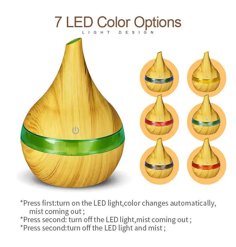 LUXEHAEVEN LED Essential Oil Diffuser LuxeHaeven