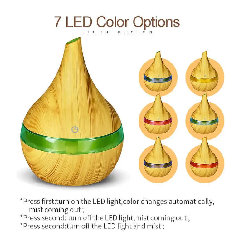 LUXEHAEVEN LED Essential Oil Diffuser LuxeHaeven