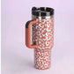 LUXEHAEVEN 40 Oz Tumbler With Handle Straw Insulated, Stainless Steel Spill Proof Vacuum Coffee Cup Tumbler With Lid Tapered Mug Gifts For Valentine Lover Suitable For Car Gym Office Travel LuxeHaeven
