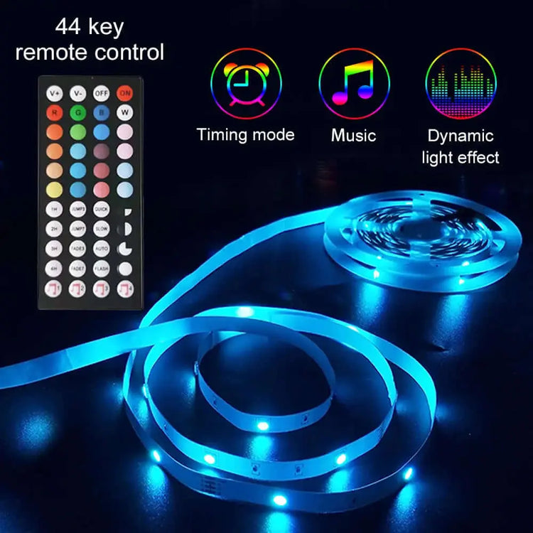 LUXEHAEVEN LED Strip Lights Lamp 5050 RGB Flexible Tape Diode 5M Controller Room Decor TV Computer BackLight LuxeHaeven