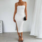 LUXEHAEVEN Strapless Sheath Dress With Open Back And Side Slit LuxeHaeven