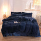 LUXEHAEVEN Luxury Thick Fleece Duvet Cover Queen King Winter Warm Bed Quilt Cover Pillowcase Fluffy Plush Shaggy Bedclothes Bedding Set Winter Body Keep Warm LuxeHaeven
