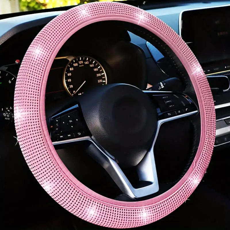 LUXEHAEVEN Luxury Bling Steering Wheel Cover - Stretch Fit