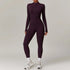 LUXEHAEVEN Warm Zipper Long-sleeved Jumpsuit Yoga Fitness Sports Pants Breathable Bodysuit Women&