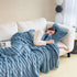 LUXEHAEVEN Soft Wind Bubble Velvet Blanket Warm Solid Rabbit Fur Blankets Double-sided Thickening Cover Throw Warm Fur Blanket LuxeHaeven