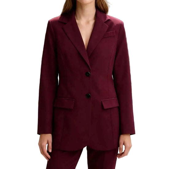 LUXEHAEVEN Womens Versatile Single-Breasted V-Neck Long-Sleeve Blazer LuxeHaeven