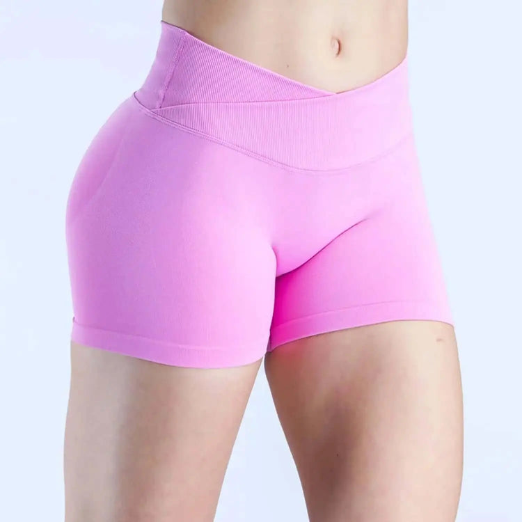LUXEHAEVEN Seamless Knitted Womens Yoga Fitness Sports Three-Quarter Shorts LuxeHaeven