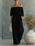 LUXEHAEVEN Casual Two-Piece Womens Outfit Off-Shoulder Top And Wide-Leg Pants Set LuxeHaeven