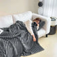 LUXEHAEVEN Soft Wind Bubble Velvet Blanket Warm Solid Rabbit Fur Blankets Double-sided Thickening Cover Throw Warm Fur Blanket LuxeHaeven