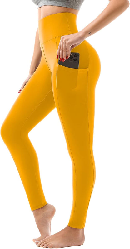 LUXEHAEVEN Women High Waisted Leggings with Pockets